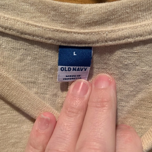 Old Navy Waist Defined Linen Blend Mini Dress in Oatmeal Heather Large - Picture 4 of 6